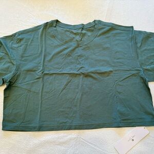 CRZ Yoga Women's Graphite Green Crop Top New With Tags